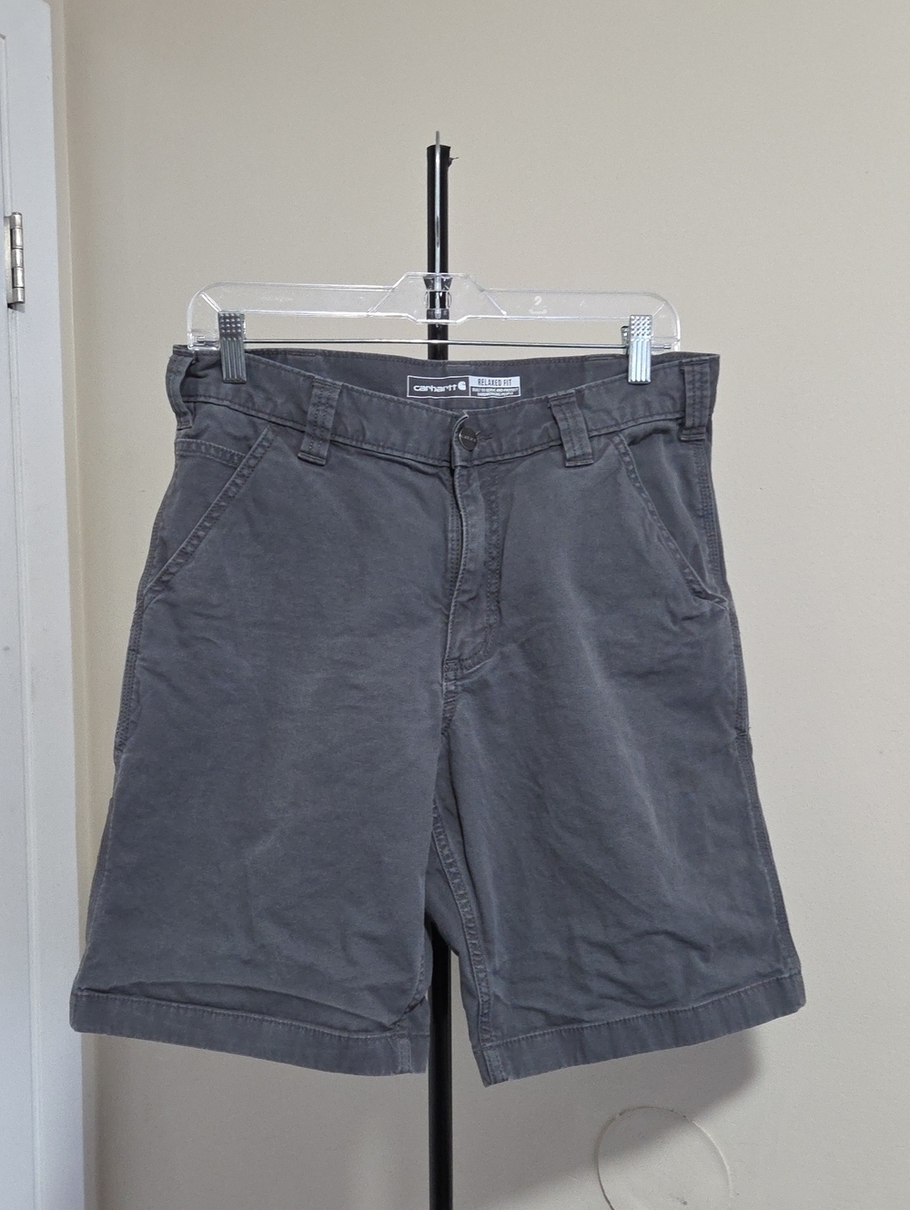 Carhartt Men’s Charcoal Flat Front Work Shorts